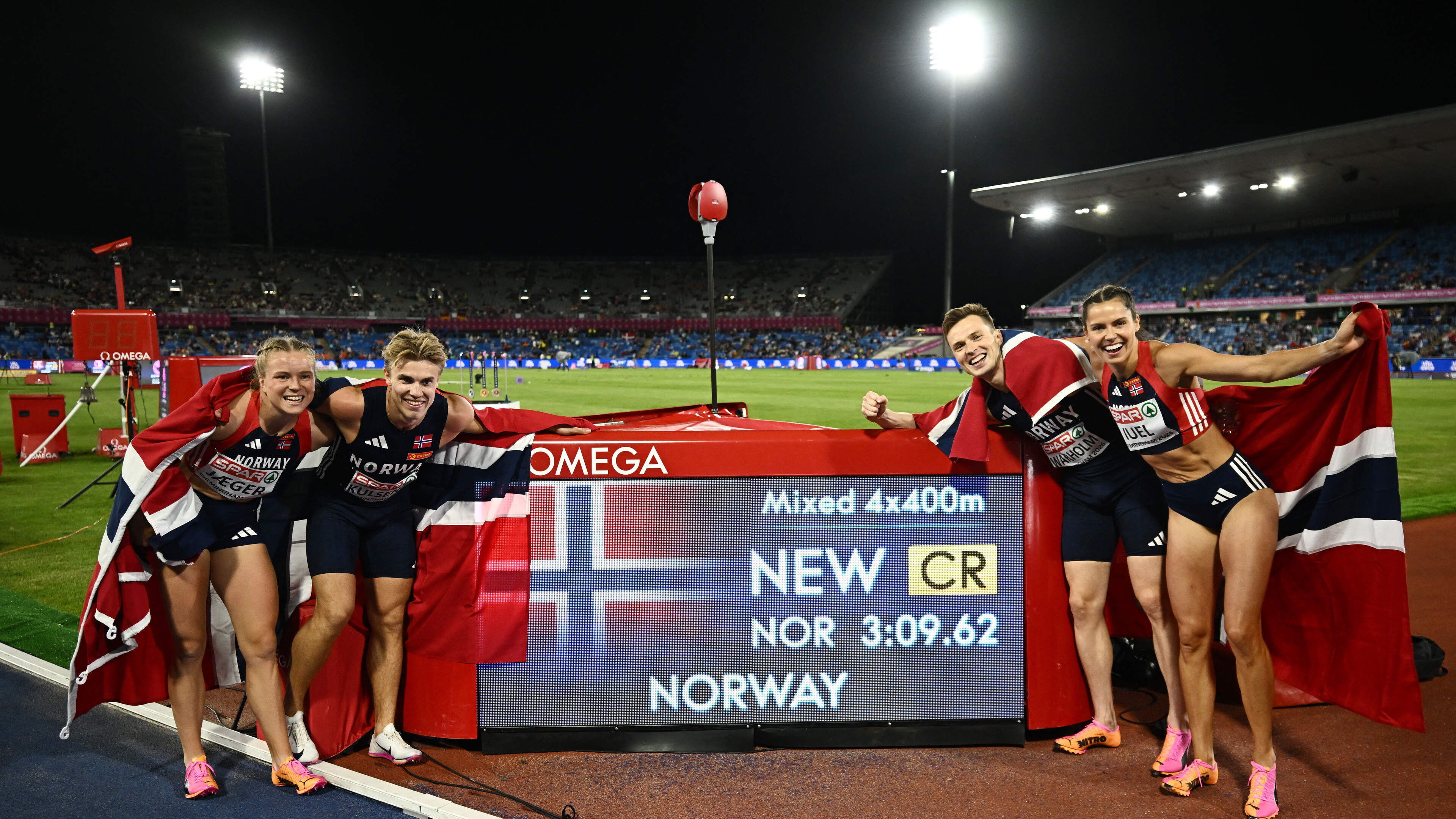 Noorse aflossingsteam weigerde gouden medaille op EK atletiek na blunder: ’We hebben hard geknokt voor deze tijd’